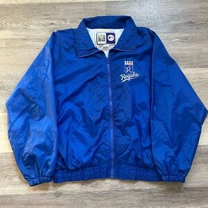 Vintage 90s Competitor MLB Blue Royals Windbreaker Jacket XL